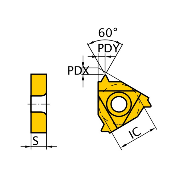 MMT16ER150ISO VP15TF MITSUBISHI, WSP, Gewindeschneiden, beschichtet - MMT16ER, Wendeschneidplatte, Gewindedrehen