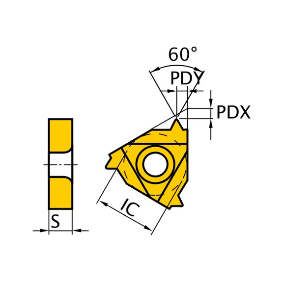 MMT16IR080NPT VP10MF MITSUBISHI, WSP, Gewindeschneiden, beschichtet - MMT16IR, Wendeschneidplatte, Gewindedrehen