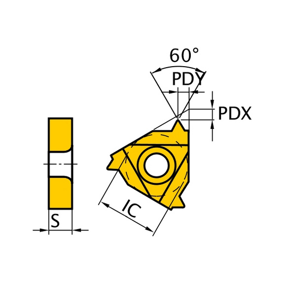 MMT16IR125ISO VP15TF MITSUBISHI, WSP, Gewindeschneiden, beschichtet - MMT16IR, Wendeschneidplatte, Gewindedrehen