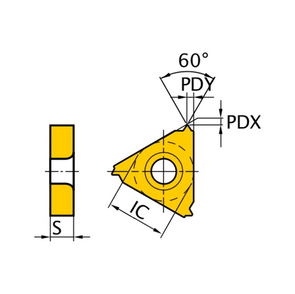 MMT16IR150ISO-S VP20RT MITSUBISHI, WSP, Gewindeschneiden, beschichtet - MMT16IR, Wendeschneidplatte, Gewindedrehen