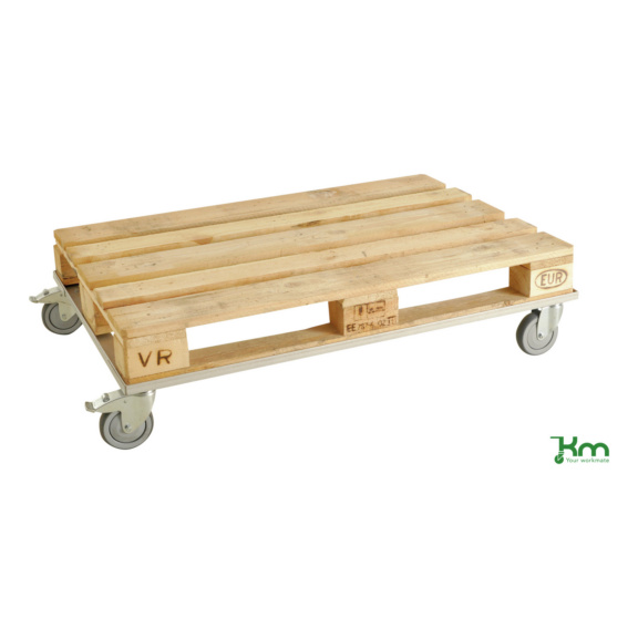 Europaletten Fahrgestell Slimline, 1200 x 800 mm, Tragfähigkeit 150 kg - Paletten Fahrgestell galvanisch verzinkt, Tragfähigkeit 150 kg