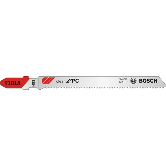 BOSCH Stichsägeblätter 5 Stück 2 608 631 010 T 101 A - HSS-Stichsägeblätter T 101 A Clean for PC