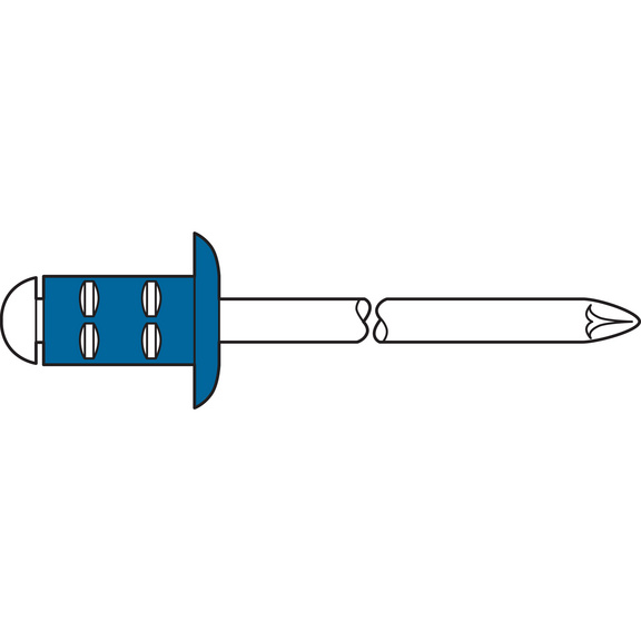 GESIPA Blindniete Stahl/Stahl 4,8x10 mm PolyGrip Pack mit 500 Stück - Mehrbereichs-Blindnieten PolyGrip
