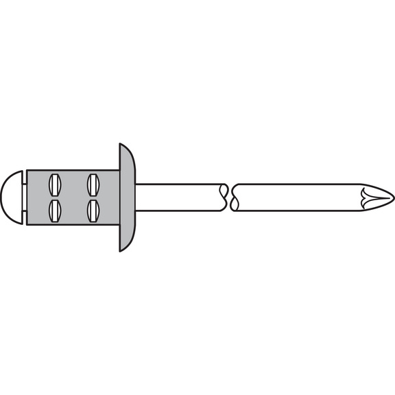 GESIPA Blindniete Stahl/Stahl 4x10 mm PolyGrip Mini-Pack mit 100 Stück - Mehrbereichs-Blindnieten PolyGrip