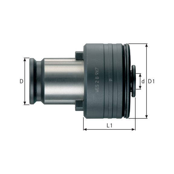 ORION Schnellwechseleinsatz Größe 1 für Schaftdurchmesser 3,5mm Bundbreite 25 mm - Schnellwechsel-Einsatz