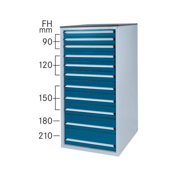 HK Werkzeugschrank System 800 S, Modell 49/11 mit SCA - Schubladenschrank System 800 S mit 11 SOFT-CLOSE-Schubladen