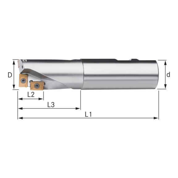 ATORN WSP Bohr-/Senkfräser 90 Grad D=25x25x110 mm - Bohr-/Senkfräser 90° mit Weldonschaft