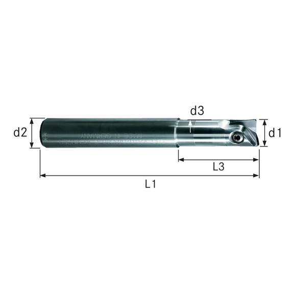 KIENINGER Vollhartmetall-Gesenkfräser GWR 20,0 x 77 x 192 mm Innenkühlung - Gesenkfräser mit Hartmetallschaft