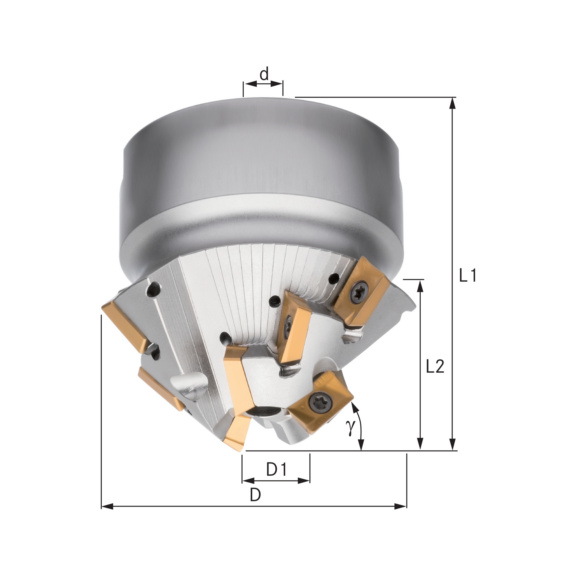 ATORN Fasenfräser 60 Grad Durchmesser 45,0 x 50 mm - Fasenfräser 15°, 30°, 45°, 60°, 75° und variabel x°