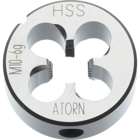 ATORN Schneideisen HSS M4,5 0,75 mm 20 mm 6g 22568 - Schneideisen HSS M Rechts vorgeschlitzt und 1,75-Gang Anschnitt