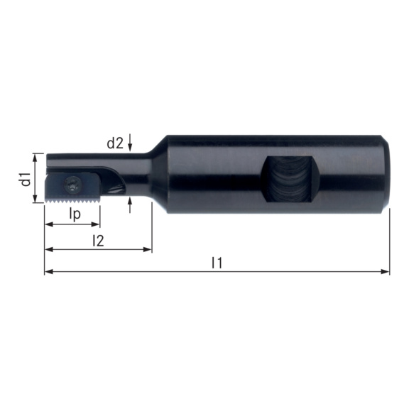 ATORN Halter Gewindefräser Einschneider Stahl Gr. 21 25 mm HB - Halter Gewindefräser Einschneider Stahl Zylinderschaft HB