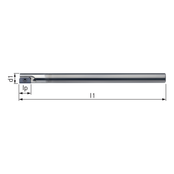 ATORN Halter Gewindefräser Einschneider VHMGr. 14 13.2 mm HA - Halter Gewindefräser Einschneider VHM Zylinderschaft HA