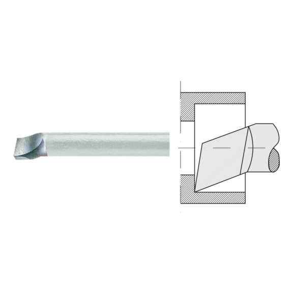 ORION Drehmeißel Innen HSSE ähnl. D4954 rund 12mm 180mm - Drehmeißel Innen HSSE ähnl. DIN 4954 rund