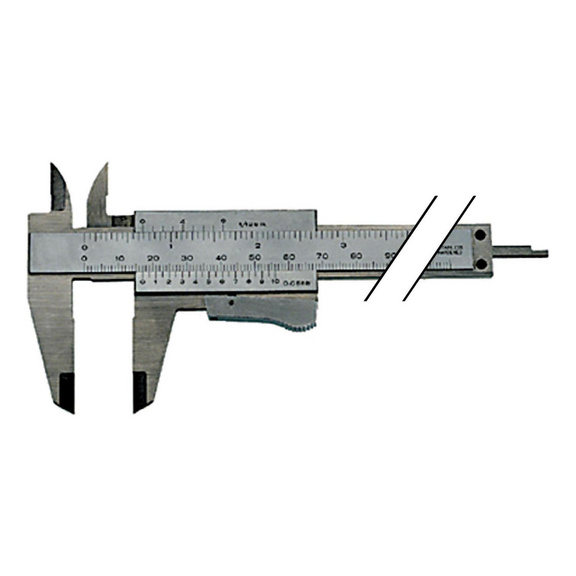 ORION parallaxfreier Messschieber 150 mm mit Schnellverstellung - Taschen-Messschieber