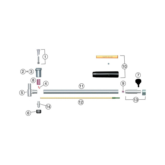 Set Nippel/Hartmetall-Tastbolzen beweglich für 4,5-6 mm Messbereich - Nippel mit Tastbolzen (1)