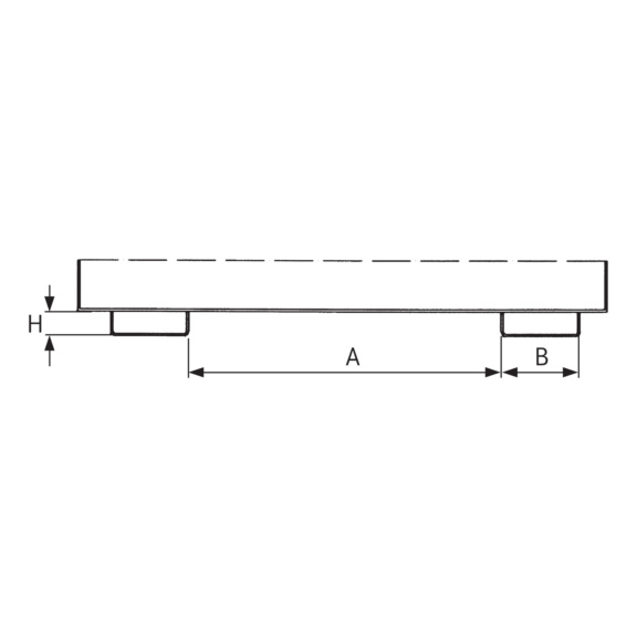 Späne-Kippmulde Inhalt 800 Liter LxBxH 1420x910x975 mm - Spänebehälter, manuelles Kippen