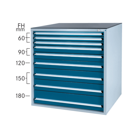 HK Werkzeugschrank System 700 B, Modell 32/9 mit SCA - Schubladenschrank System 700 B mit 9 SOFT-CLOSE-Schubladen