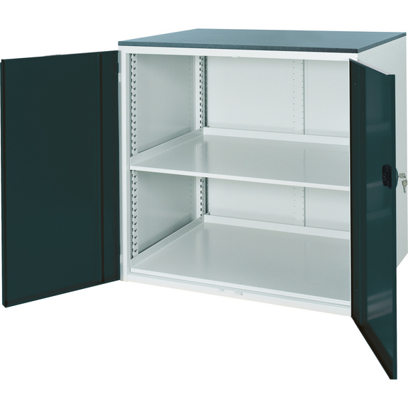 Système d'armoire à outils HK 800 B, modèle T 32 homologué GS RAL 7035/RAL 7016 - Armoires à portes à rabattement système 800B, portes et étagères