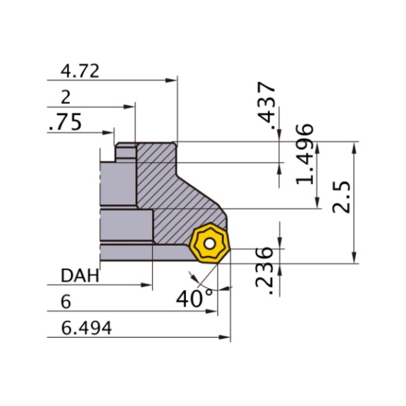 AHX640WR0614F MITSUBISHI, Planfräser - AHX6, Wendeschneidplattenfräser