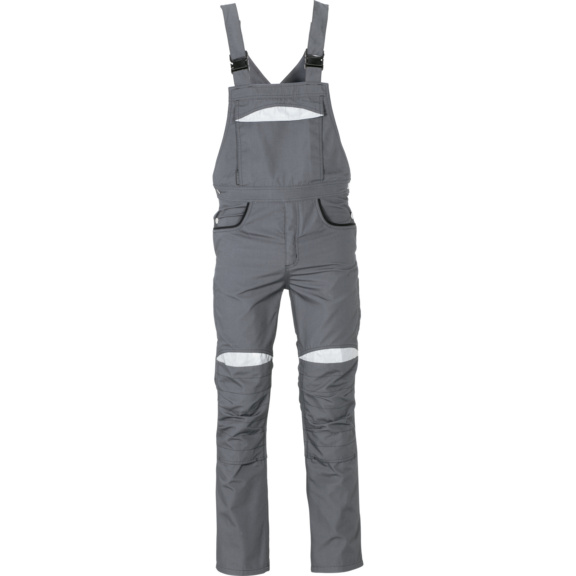 Planam DURAWORK Herrenlatzhose, grau/schwarz, Größe 54 - DURAWORK Herrenlatzhose