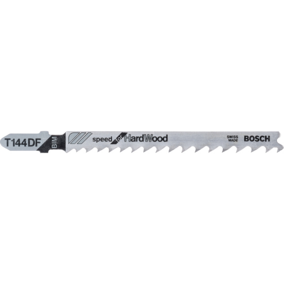 BOSCH Stichsägeblätter 5 Stück 2 608 634 567 T 144 DF - Bimetall-Stichsägeblätter T 144 DF Speed for Hard Wood