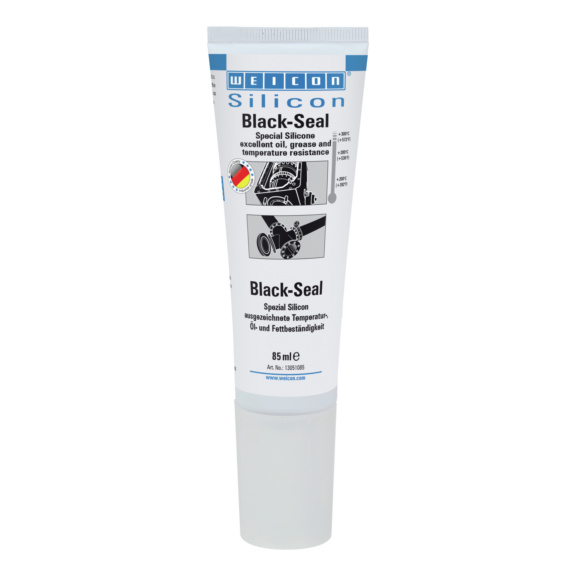 WEICON Silikon Black-Seal Tube 85 ml, Farbe schwarz - Spezial-Silikon Black-Seal