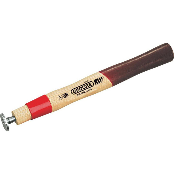 GEDORE manche Hickory de rechange complet pour marteau 0,500 kg ROTBAND-PLUS - Manche de rechange gainé, avec clavette et plaquette de fixation