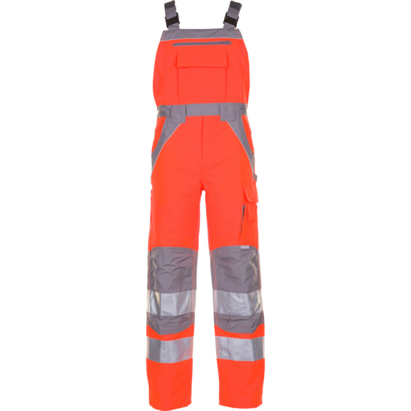 PLANAM Plaline Warnschutzherrenlatzhose orange/zink Größe 29 - PLALINE Warnschutzherrenlatzhose