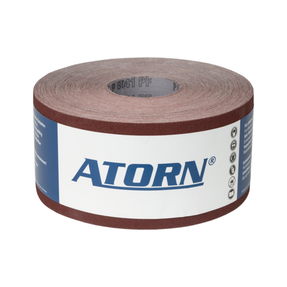 ATORN Schleifgeweberolle Korund (AO) K150 115mm x 50m - Schleifgewebe-Sparrolle