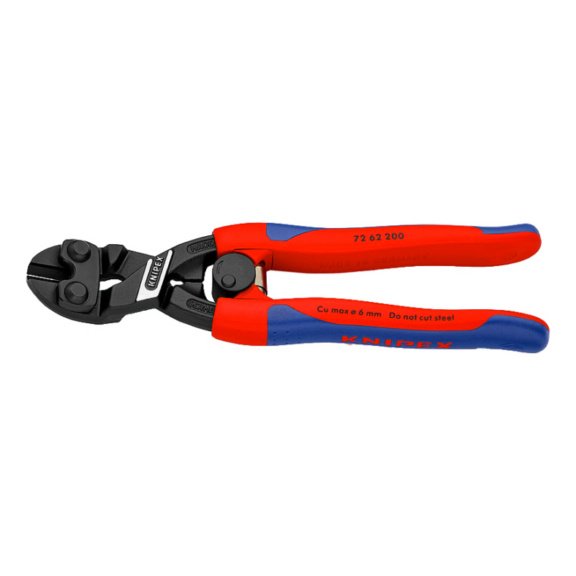 KNIPEX Kraft-Bündigschneider 200 mm - Kraft-Bündigschneider mit 2-Komponenten Griffhüllen