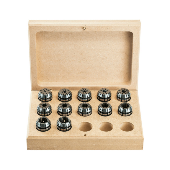 Jeu de pinces de serrage ER25 HP (2-16 mm) 5 µm dans un coffret en bois - Jeux de pinces de serrage ER