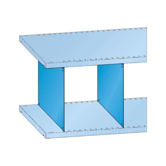 LISTA Séparateurs L1006 (PxH) 400x250mm 10 pièces R5012 - Séparateur d'étagère