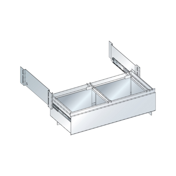 50.444.020 LISTA, Hängemappenauszug L1006 (BxT) 1000x350mm 50kg R7035 - Hängemappenauszug