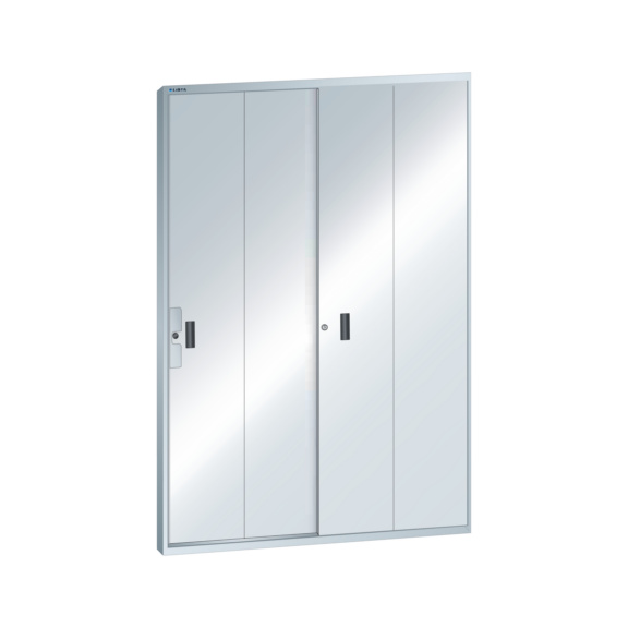 LISTA Porte coulissante L1006 conc. paroi latérale (lxH) 2 x 1300x2200mm R7035 - Porte coulissante