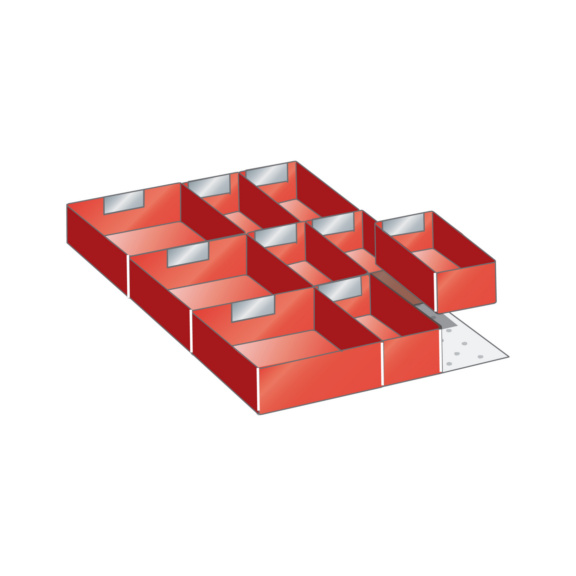 62.161.000 LISTA, Set Einsatzkästen (BxTxFH) 357x459x95mm - Einsatzkästen Set