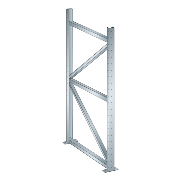 73.020.020 LISTA, Ständerrahmen (BxTxH) 80x1260x1500mm R7035 - Ständerrahmen