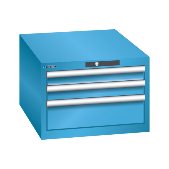 70.049.010 LISTA, Schubladenschrank 27x36E (BxTxH) 564x725x383mm RFID Lock R5012 - "Schubladenschrank, 3 Schubladen"