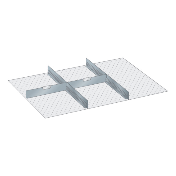 80.462.000 LISTA, Set Schlitzwände und Trennbleche  54x36E (BxTxFH) 918x612x250mm - Schlitzwand und Trennblech Set