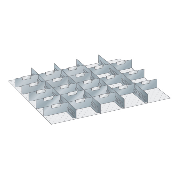 80.514.000 LISTA, Set Schlitzwände und Trennbleche 45x36E (BxTxFH) 765x612x100mm - Schlitzwand und Trennblech Set
