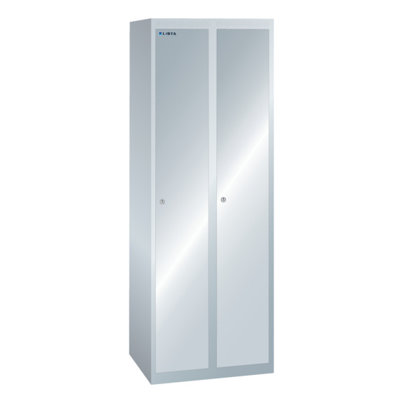 94.529.020 LISTA, Garderobenschrank (BxTxH) 600x500x1700mm 2 Abteile R7035 - Garderobenschrank