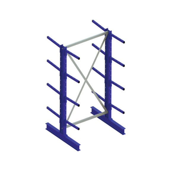 META Kragarmregal MULTISTRONG 1000x800x2000 mm Grundregal doppelzeilig RAL 5010 - Kragarmregal, doppelseitig