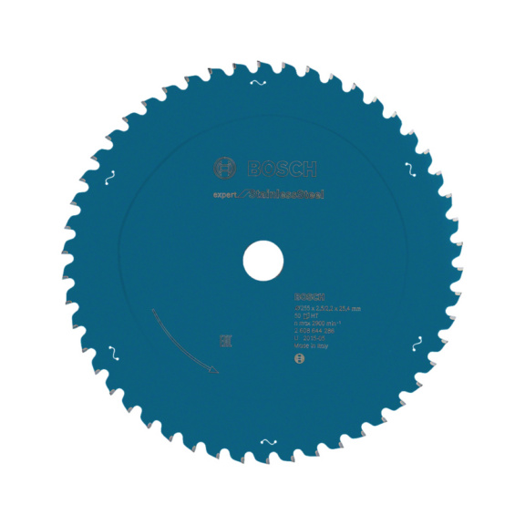 BOSCH Kreissägeblatt Expert for Stainless Steel 255x25.4x2,5/2,2x50T - Kreissägeblatt Expert for Stainless Steel 255x25.4x2,5/2,2x50T