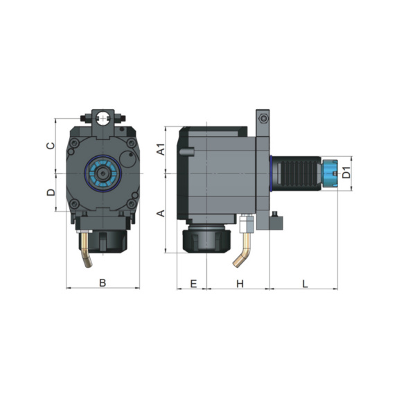 TORA40E32A065C63 EROGLU, Radial Bohr-und Fräskopf Spannzangenaufnahme DIN 6499 Baruffaldi TOEM Typ A VDI40 ER32/2-20 65 C=63 - Radial Fräskopf, Baruffaldi TOEM