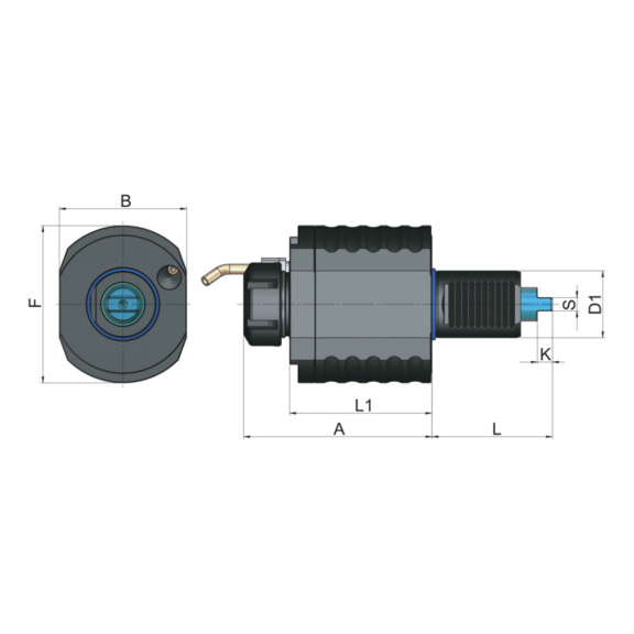 09AX30K16071 EROGLU, Axial Fräskopf Fräsdornaufnahme DIN 6357 Duplomatic DIN 1809 VDI30 16-71 - Axial-Fräskopf, Duplomatic