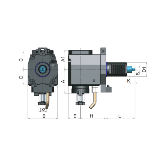 09RA50K27B075C64 EROGLU, Radial Fräskopf Fräsdornaufnahme DIN 6357 Duplomatic DIN 1809 Typ B VDI50 27-75 C=64 - Radial-Fräskopf, Duplomatic