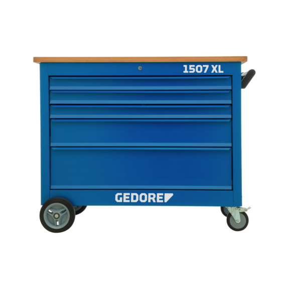 GEDORE Rollwerkbank Modell 1507 XL, 5 Schubladen - Rollwerkbank Modell 1507 XL