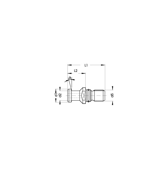 70.310.024 DIEBOLD, Anzugsbolzen DIN69872B M24 x Ø28, L=74 mit O-Ring - Anzugsbolzen