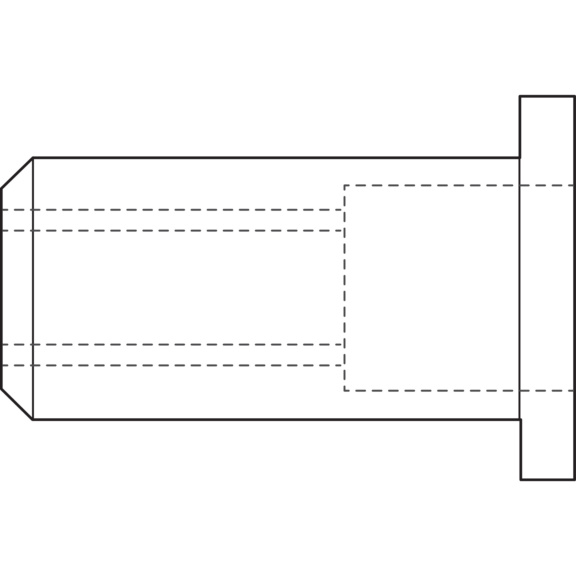 GESIPA Blindnietmutter Alu M 6 x 18 mm Pack mit 250 Stück - Blindnietmuttern (Einnietmuttern), Flachrundkopf