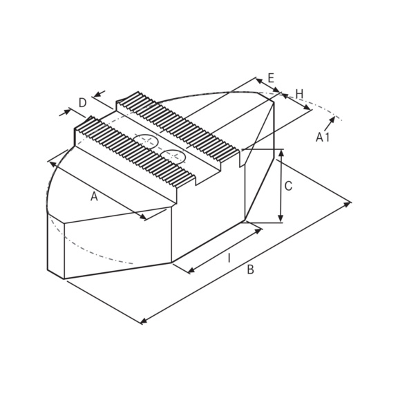 ATORN Segmentbacken M10 1,5 mmx 60 Grad Bohrabstand 20 mm - Segmentbacken