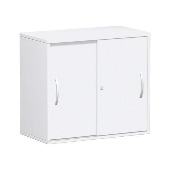 Armoire à porte coulissante complémentaire 800x425 blanc/blanc - Armoire à portes coulissantes réglable avec pieds réglables